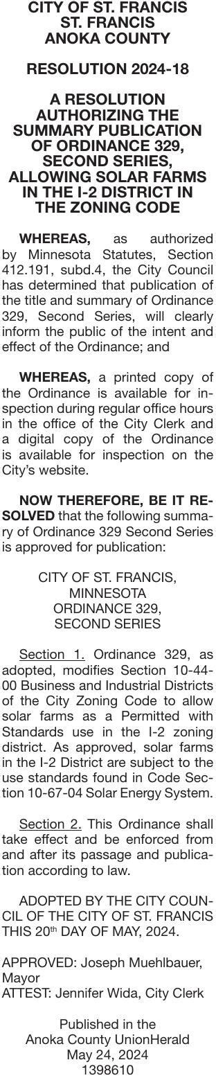 Ordinance No. 2024.